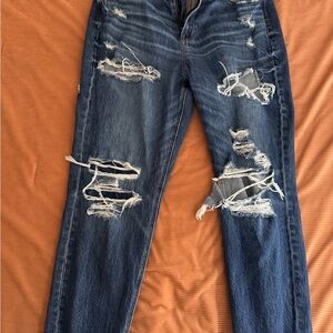 American Eagle distressed mom Jean